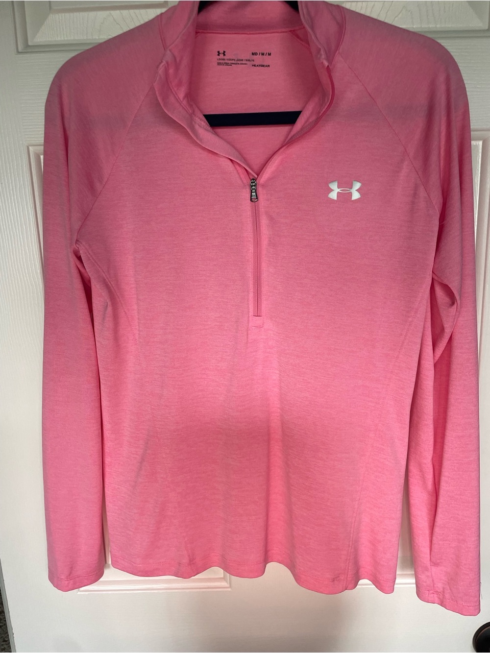 Under Armour Pink Quarter-Zip Performance Pullover